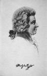 Portrait of Wolfgang Amadeus Mozart (1756-91) (litho)
