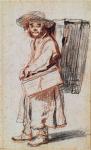 Study of a Pedlar from the Auvergne (charcoal & red chalk on paper)