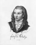 Novalis (1772-1801) 1845 (engraving) (b/w photo)