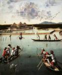 Hunting on the Lagoon, c.1490-5 (oil on panel)