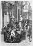 Christ before Pilate, engraved by Nicolaes Braeu (engraving)