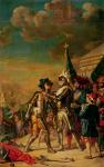 Henri II (1519-59) Giving the Chain of the Order of Saint-Michel to Gaspard de Saulx (1509-73) Count of Tavannes, after the Battle of Renty, 13th August 1554, 1789 (oil on canvas)