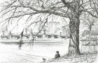 The Charles river, Boston. 2003, (Ink on paper)