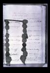 The 'Final Act' established at the Congress of Vienna on June 9th, 1815, confirming the territorial arrangements of the Treaty of Paris, and creating a German confederation to replace the Holy Roman Empire: page showing seals and signatures of the partici