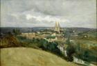 General View of the Town of Saint-Lo, c.1833 (oil on canvas)