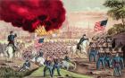 The Capture of Atlanta by the Union Army, 2nd September, 1864 (colour litho)