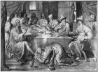 Life of Christ, the Meal at the House of Simon the Pharisee, preparatory study of tapestry cartoon for the Church Saint-Merri in Paris, c.1585-90 (pierre noire & wash & white highlights on paper)