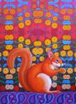 Red Squirrel, 2014, (oil on canvas)