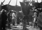 Receiving presents after a three days fast in the medicine lodge, c.1907 (b/w photo)