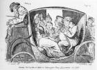 Stage Coach Passengers Asleep, Plate 43 to 'Eccentric Excursions, or. Literary & Pictorial sketches of Countenance, Character and Country, in ..... England & South Wales', print made by Woodward, published 1796 (etching)