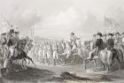 Surrender of Lord Cornwallis at York Town, Virginia, October 19, 1781, from 'Gallery of Historical Portraits', published c.1880 (litho)