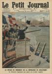 Presidential trip of Raymond Poincare to England, front cover illustration from 'Le Petit Journal', supplement illustre, 29th June 1913 (colour litho)
