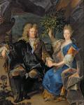 Count Jan-Andrezj Morszstyn (1619-93) and his Daughter, Isabelle Morszstyn-Czartoryski, Duchess of Klevan, 1693 (oil on canvas)