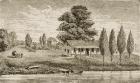The First House to be Built by Mackinzie, Chicago, from 'American Pictures' published by the Religious Tract Society, 1876 (engraving)