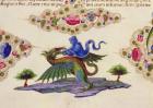 Fol.198V A Genie and Winged Monster, from the Borso d'Este Bible Vol.II, 1455-61 (vellum)