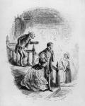 Flora's tour of inspection, illustration from 'Little Dorrit' by Charles Dickens, 1857 (engraving)