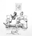 Mr & Mrs Bennet, illustration from 'Pride & Prejudice' by Jane Austen, edition published in 1894 (engraving)