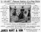 Advert for The "Hart" Patent Safety Cycling Skirt, c.1897 (printed paper)