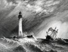 Eddystone Lighthouse, print made by W.B. Cooke, 1836 (engraving)