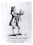 The Simpling Macaroni, pub. by N. Darly, 13 July 1772 (engraving) (b/w photo)