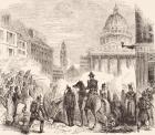 Incident near the Pantheon, Paris, during the French workers' revolt June 23-25, 1848, from 'The National and Domestic History of England' by William Hickman Smith Aubrey (1858-1916) published London, c.1890 (litho)