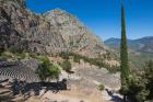 Ancient Delphi, Phocis, Greece. The Theatre of Delphi (photo)