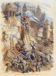 Joan of Arc at the Assault of the Tournelles (colour litho)