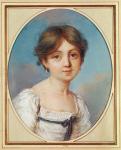 Amandine Aurore Lucile Dupin (1804-76) as a Child, c.1809 (pastel on paper)
