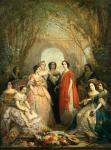 The Women of the Comedie Francaise in their Costumes, 1855 (oil on canvas)