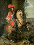 Equestrian Portrait of Louis XIV (1638-1715) (oil on canvas)