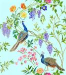 Peacock Chinoiserie Surface-fabric design, 2012, (oil on canvas)