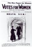 Bravo, N.U.R!, front cover of 'Votes for Women', July 2nd 1915 (etching) (b/w photo)