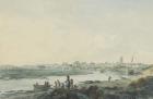 Cardiff from the South, c.1789 (w/c, pen & ink and wash on paper)