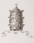 The Papal Crown or Tiara. From The Cyclopaedia or Universal Dictionary of Arts, Sciences and Literature by Abraham Rees, published London 1820.