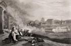 Battle at Lexington and Concorde Massachusetts USA, 1775. Engraved by J Rogers after McNevin from a 19th century print