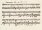 Portion of the Manuscript of Beethoven's A Flat Major Sonata, Opus 26 (pen & ink)