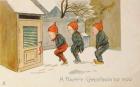 Tip-toeing Through the Snow, Victorian Christmas and New Year card