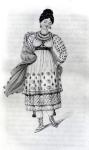 A lady of Lima in her wedding dress (engraving)
