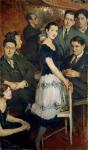 'Les Six', group portrait of the avant-garde musical group sponsored by Jean Cocteau, c.1921 (oil on canvas)