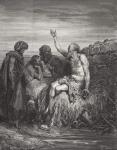 Job and his Friends, Job 6:1-4, illustration from Dore's 'The Holy Bible', engraved by J.Regnier, 1866 (engraving)