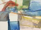 Country landscape X, 2014 (watercolour and oil pastel on paper)