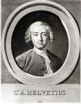 Portrait of Claude Adrien Helvetius (1715-1771) french philosopher (engraving) (b/w photo)