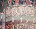 The Last Judgement: The resurrected carrying the book of their life around their necks (fresco) (detail)