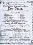 Poster advertising a performance of 'Don Juan' (Don Giovanni) by Wolfgang Amadeus Mozart (1756-91) May 1869 (litho)