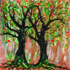 Pomegranate Tree, 2012 (acrylic & ink on canvas)