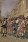 Dervishes' Chorus Begging Alms in Tashkent, 1870 (oil on canvas)