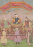 Mughal Emperor Babur and his son, Humayan, Indian miniature from Rajasthan, 16th century (gouache on paper)