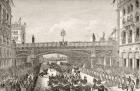 Queen Victorian opening Holborn Viaduct in 1869, from 'The National and Domestic History of England' by William Hickman Smith Aubrey (1858-1916) published London, c.1890 (litho)