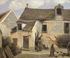 Courtyard of a bakery near Paris, or Courtyard of a House near Paris, c.1865-70 (oil on canvas)