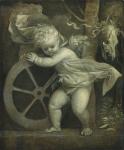 Cupid with the Wheel of Fortune, c.1520 (oil on canvas)